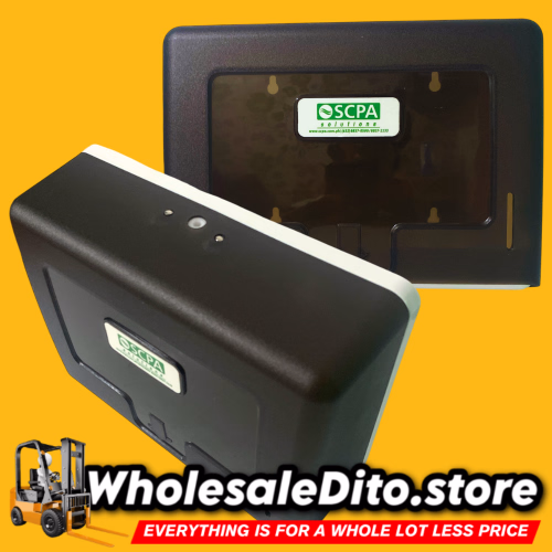 SCPA M-Fold Hand Towel Paper Dispenser Clear Black